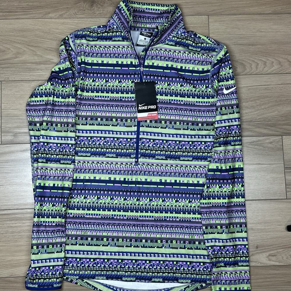 Nike Pro woman size L Competition‎ Baselayer Stay Warm Half Zip Pullover